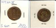 Vittorio Emanuele III, 5 Cent. 1933 (Spiga) - 1900-1946 : Vittorio Emanuele III & Umberto II