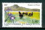 SAINT-PIERRE-ET-MIQUELON,  1998, N° 671** (Yvert Et Tellier), Faune, Fleurs, Chevaux, Iris - Unused Stamps