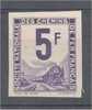 FRANCE, RARE & NICE COLOR PROOF 5F RAILWAY STAMP 1944! - Mint/Hinged
