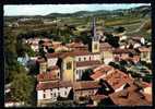 69 Rhône, CPSM 10x15, LE BOIS  D'OINGT, Vue Aérienne Eglise Et Maisons Autour, Petits Villages Au Fond., écrite, TBE - Le Bois D'Oingt