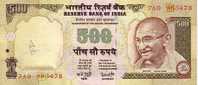 INDE   500 Rupees   Non Daté (2000-2002)   Pick 93c   Lettre B  Signature 28   ***** QUALITE  XF ***** - Indien