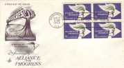 STATI UNITI 1963 - FDC - Yvert  749 (x 4) - Special Cancel - Alliance For Progress - 1961-1970