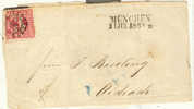 Bayern Bavière - Grand Fragment Munchen - 31 Jul 1863 ? 1868 ? - Covers & Documents