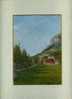 - PAYSAGE DE MONTAGNE . HUILE SUR TOILE NONSIGNEE .  ENLEVEE DU CHASSIS ET COLLEE DERRIERE UNE MARIE LOUISE - Olieverf