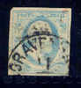 1852 Koning Willem III 5 Cent BLAUW NVPH 1 * Periode 1852  Nederland  Nr. 1 Gebruikt  (48) - Used Stamps