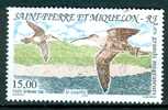 SAINT-PIERRE-ET-MIQUELON, 1996, N° 75**, Poste Aérienne, PA (Yvert Et Tellier) Oiseaux, Le Courlis - Neufs