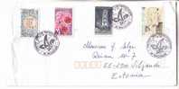 GOOD Postal Cover FRANCE To ESTONIA 1997 - Special Stamped: Flowers; Rodez; Cendrars - Covers & Documents