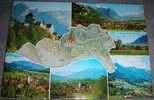 Lichtenstein,Principality ,Map,Castle,Multipicture, Postcard - Liechtenstein
