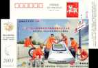 Wheel Gas Station Mobile AD   Postal Stationery,  Pre-stamped Postcard - Mongolfiere