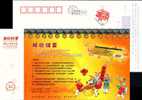 Chinese New Year , Cartoon,  Postal Stationery,  Pre-stamped Postcard - Chines. Neujahr
