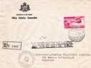 SM011/ SAN MARINO -  1000 Lire Luftpost (Helikopter) Einschreiben V. 1.-Tag 1961 - Lettres & Documents