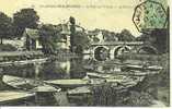 94 VILLENEUVE SAINT GEORGES 1921 Le Pont Sur Yerres + Bateau Lavoir Animé + Lavandières - Villeneuve Saint Georges