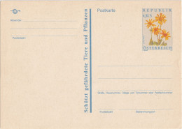 AUTRICHE AUSTRIA ÖSTERREICH Entier P509 Stationary Ganzsache Fleur Blume Flower Arnika Arnica 1991 - Postkarten