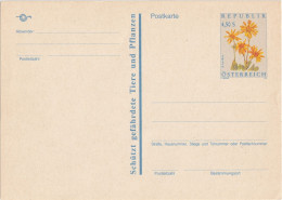 AUTRICHE AUSTRIA ÖSTERREICH Entier P509 Stationary Ganzsache Fleur Blume Flower Arnika Arnica 1991 - Cartes Postales