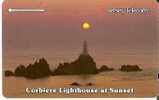 TARJETA DE UN FARO DE JERSEY AL ATARDECER (LIGHTHOUSE) - Lighthouses