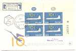 Israel FDC 1959 10 Anniversary, Aviation Pl-Bl Registered Cover - FDC