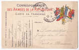 SECTEUR POSTAL 24 - Trésor Et Poste 29 Juin1915 - Carte Franchise 8 Drapeaux - Briefe U. Dokumente