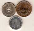 Monnaies "Japon" Lot De 3 - Giappone