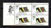 ETATS UNIS UNITED STATES OLYMPICS  JO 1972 SKI BLOC DE 4- YT PA 72 MNH ** NEUFS - Hiver 1972: Sapporo