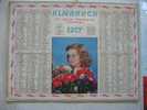 ALMANACH DES POSTES &TELEGRAPHES 1957 FRAICHEUR FLEURS FILLE ETAT VOIR SCANN PAS FACILE A TROUVER COMPLET AU VERSO - Groot Formaat: 1941-60