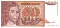 YOUGOSLAVIE   10 000 Dinara  Daté De 1992   Pick 116a     *****BILLET  NEUF***** - Jugoslavia