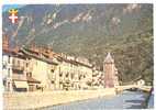 73 ) Fl) MOUTIERS, Sur L´Isère, Le Pont St Pierre (1785) Et L´ancien évéché, CPSM Grand Format, Ed Telé - Moutiers