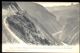 CPA Précurseur Non écrite 38 LIGNE DE LA MURE Passage De La Rivoire à Pic De 300m Sur Le Drac Et Le Mont Aiguille - La Mure