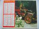 CALENDRIER ALMANACH DES P.T.T. DOUBLES PHOTOS  DE 1979  VIELLES VOITURES VIEUX TACOT /LAMARTINE /A. DE VIGNY - Groot Formaat: 1971-80