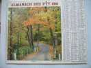 CALENDRIER ALMANACH DES P.T.T. DOUBLES PHOTOS  DE 1981 AUTOMNE PRINTEMPS - Big : 1981-90