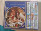 CALENDRIER ALMANACH DES  P.T.T. 1992 PRIERE CHIEN LAPINEAUX   ETAT MOYEN - Big : 1991-00