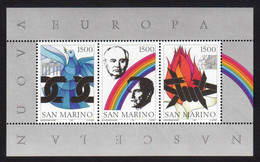 1991 San Marino Foglietto "Nasce La Nuova Europa" - Nuovo Gomma Integra MNH** - Blocks & Kleinbögen