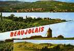 CPSM.LE BEAUJOLAIS TYPIQUE. 4 VUES. - Rhône-Alpes