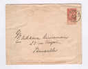 Enveloppe 10 C Fine Barbe Cachet Simple Cercle HERENT 1907 Vers BXL  --  7/015 - Enveloppes