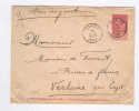 Enveloppe 10 C Fine Barbe Cachet Simple Cercle CINEY 1903 Vers VERLAINE ( LIEGE ) --  7/017 - Enveloppes