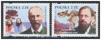 2002 POLAND Polish People In The World(DINOSAUR) 2v STAMP - Unused Stamps