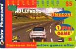 AUSTRALIA $5 TIME ZONE GAMES AD CARD WHITE CAR  AUS-543 SPECIAL  PRICE !!  READ DESCRIPTION !! - Australië