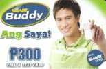 PHILIPPINES 300 PESOS  GSM  MOBILE  PHONE  CALL & TEXT  MAN WITH PHONE  IN GREEN SHIRT READ DESCRIPTION !! - Filippijnen