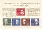 GERMANIA 1959 - Yvert BF  1** - Beethoven - Musica - Altri & Non Classificati