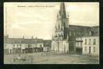 72 - ECOMMOY - Église Et Place De La République - CARTE PRECURSEUR - Ecommoy