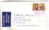 GOOD Postal Cover USA ( Whiting ) To ESTONIA 1998 - Good Stamped: Christmas; Love - Cartas & Documentos