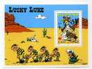 BLOC FEUILLET  BANDE DESSINEE LUCKY LUKE CHIEN CHEVAL - Cómics