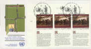 Vereinte Nationen (UNO) Wien -  FDC - Mi.-Nr. 108 (3x), Zierfelder Jeweils Untersch.Sprachen       (1) - Other & Unclassified