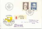 Grands Philatélistes Ou Pionniers De La Philatélie Liechtenstein FDC 1969 Yvert 456/7 - Sonstige & Ohne Zuordnung