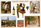 CPSM - SAINT EMILION - Multivues - Coul - Ann 80 - - Saint-Emilion