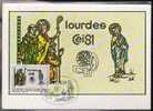 VATICAN CARTE MAXIMUM NUM.YVERT 711 CONGRES DE LOURDES 1981 - Cartoline Maximum