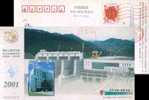 Longxi Hydroelectric Power Station  , Pre-stamped Postcard, Postal Stationery - Acqua