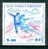 SAINT-PIERRE-ET-MIQUELON,   1992, N° 559** (Yvert Et Tellier), Jeux Olympiques (JO) D´hiver 1992, Albertville, Patinage - Unused Stamps