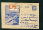 Uba Bulgaria PSE Stationery 1962 Varna Panorama , Street Building CAR Stamp HOTEL /KL6 Coat Of Arms /6009 - Hôtellerie - Horeca