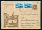 Uba Bulgaria PSE Stationery 1962 Town Views GABROVO , CAR CKLOCK TOWER Stamp Mountain PIRIN /KL6 Coat Of Arms /5627 - Horloges