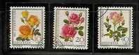 FLORA - ROSES - SWITZERLAND - POUR LA JEUNESSE 1972 Surtax Stamps - Yvert # 914/5/7 - USED - - Rosen